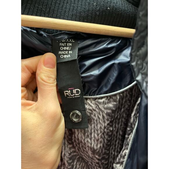 RUDSAK RUD Down Parka Jacket Faux Fur Hood Belted Sz XXL Ski City Winter Luxury - Picture 11 of 12